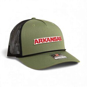 Arkansas Razorbacks ARKANSAS Red 3D Snapback Trucker Rope Hat- Loden/ Black